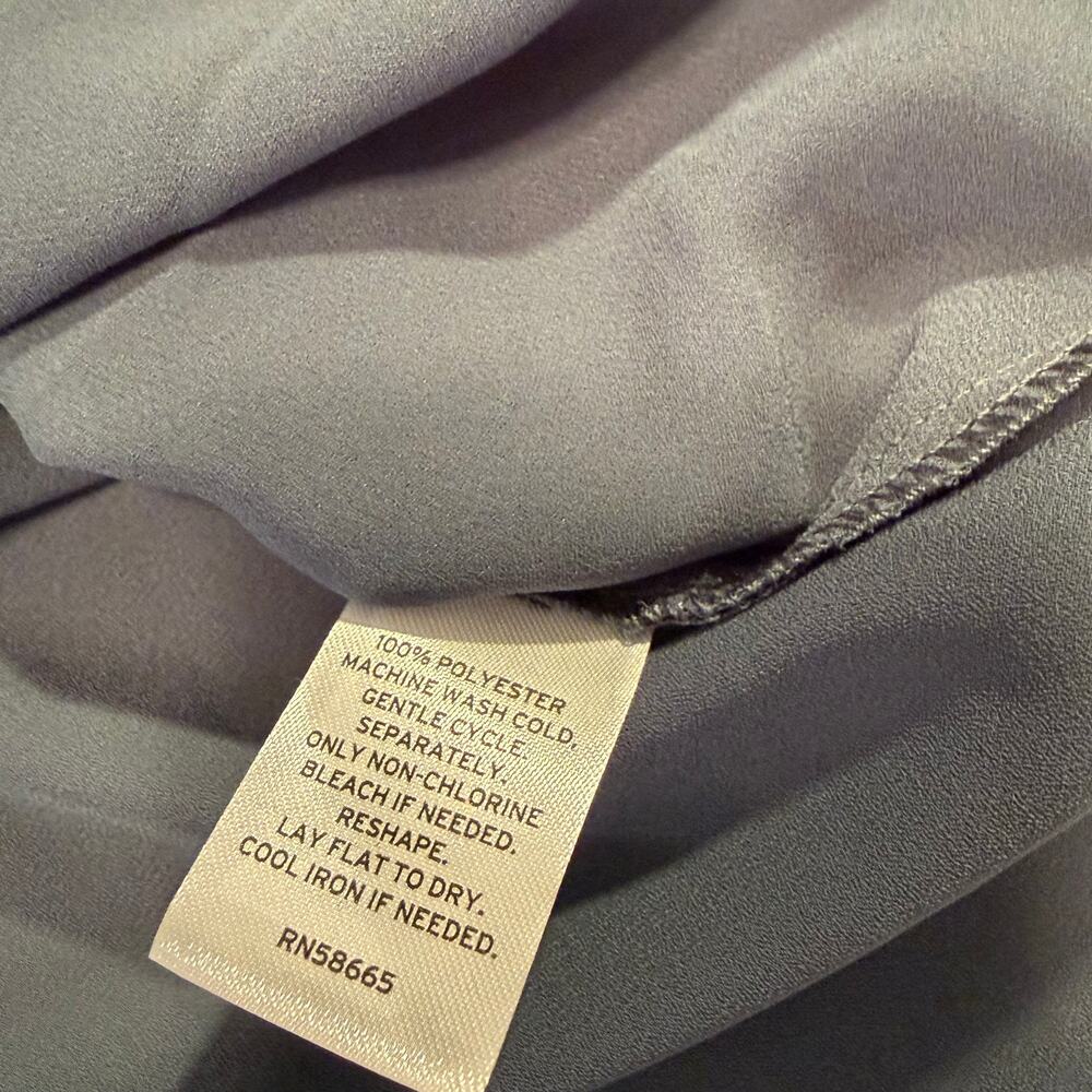 Nordstrom Slate Blue Tiered Short Sleeve Lightweight Blouse Womens size 2X - Picture 5 of 6